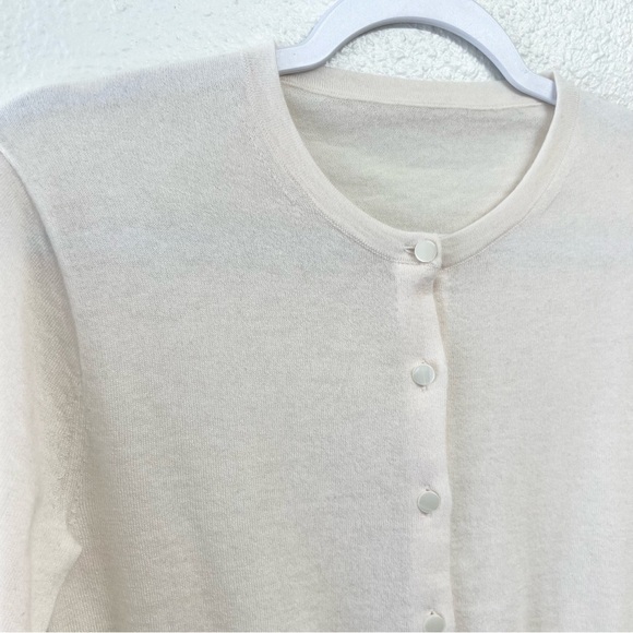 J. Crew Featherweight cashmere cardigan in Snow Ivory Size XXS - Picture 7 of 11